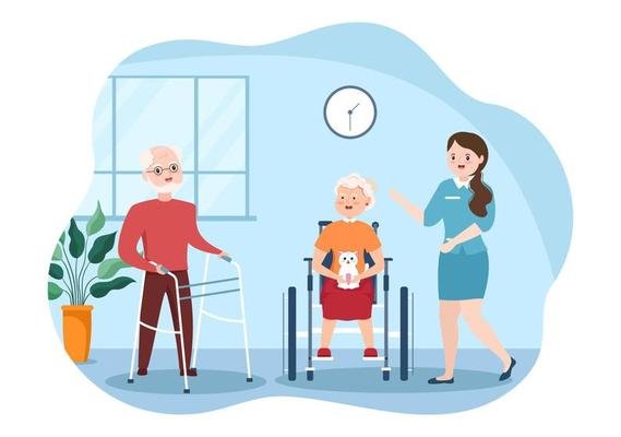 Female caregiver attending patient at home in Delhi, patient care in delhi